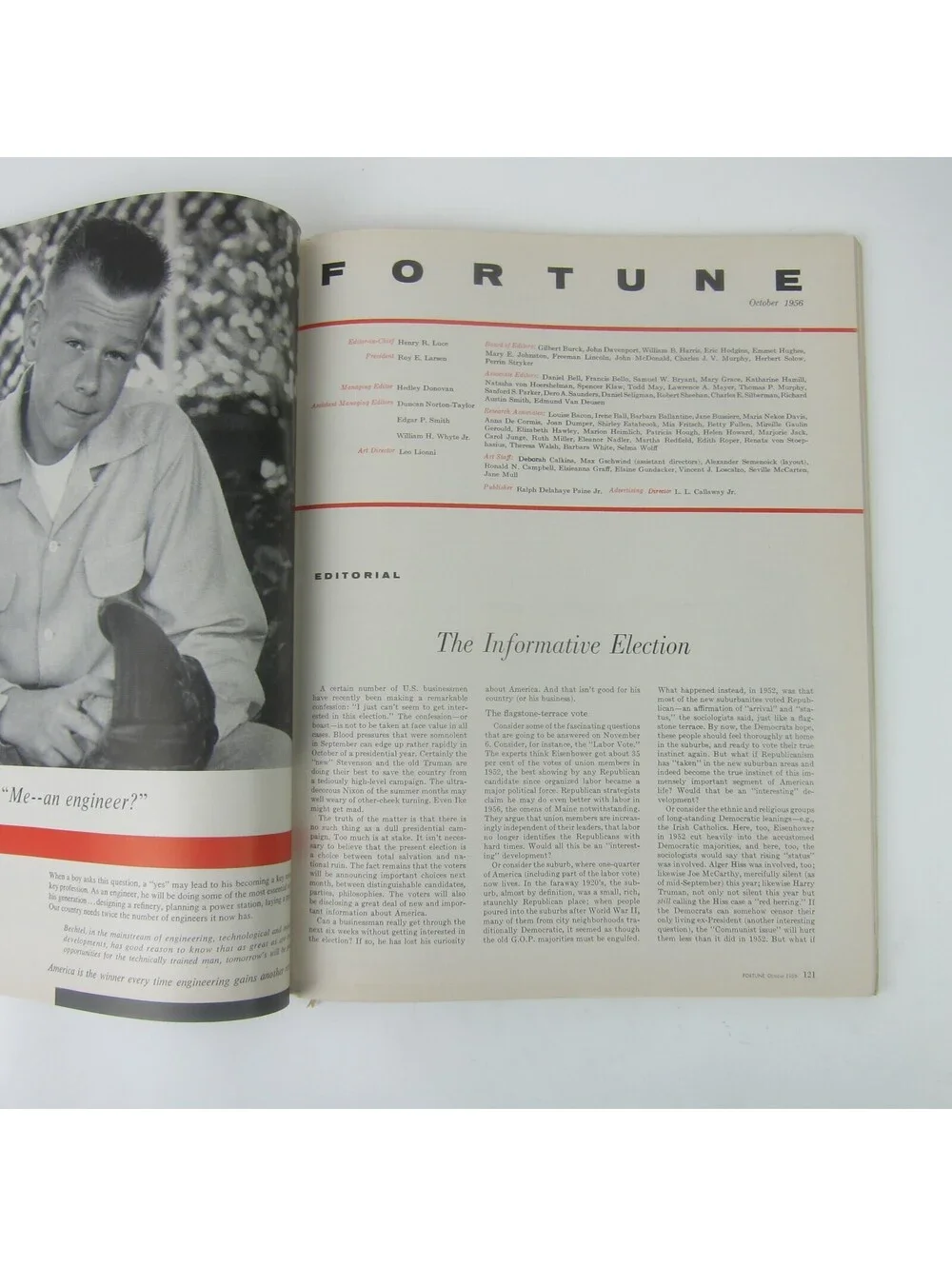 Vintage FORTUNE Magazine October 1956 Shell, Goodyear, Kodak, Seagrams, Esso Ads